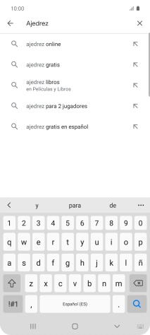 Introduce el nombre del tema o de la app y pulsa el icono de búsqueda. Introduce el nombre del tema o de la app y pulsa el icono de búsqueda.