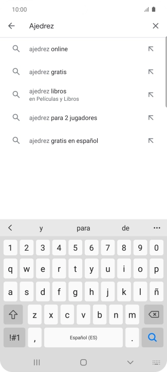 Introduce el nombre del tema o de la app y pulsa el icono de búsqueda. Introduce el nombre del tema o de la app y pulsa el icono de búsqueda.