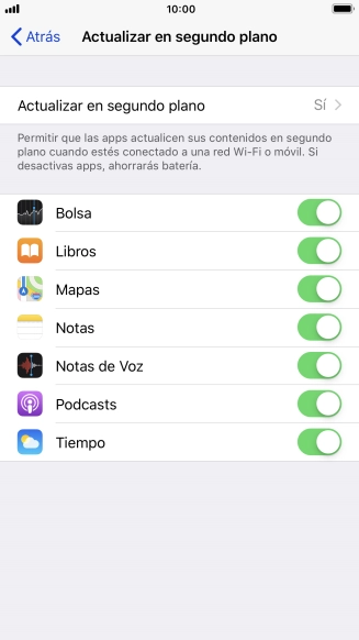Pulsa Actualizar en segundo plano. Pulsa Actualizar en segundo plano.