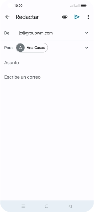 Pulsa Asunto e introduce el asunto deseado. Pulsa Asunto e introduce el asunto deseado.