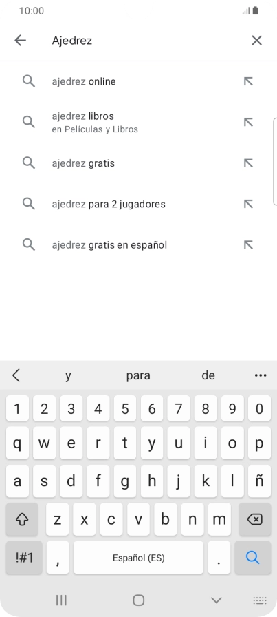 Introduce el nombre del tema o de la app y pulsa el icono de búsqueda. Introduce el nombre del tema o de la app y pulsa el icono de búsqueda.