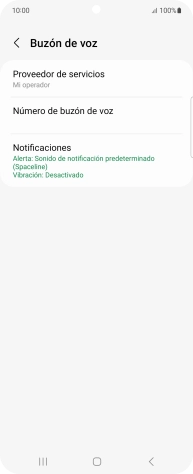 Pulsa Número de buzón de voz. Pulsa Número de buzón de voz.