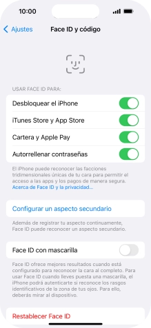 Pulsa el indicador junto a los ajustes deseados para activarlos o desactivarlos. Pulsa el indicador junto a los ajustes deseados para activarlos o desactivarlos.