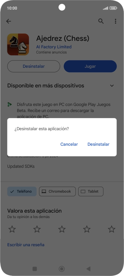 Pulsa Desinstalar. Pulsa Desinstalar.
