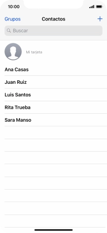 Pulsa el icono de nuevo contacto. Pulsa el icono de nuevo contacto.