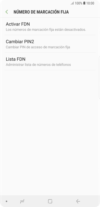 Pulsa Activar FDN. Pulsa Activar FDN.