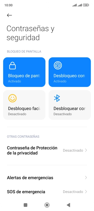 Pulsa Bloqueo de pantalla. Pulsa Bloqueo de pantalla.