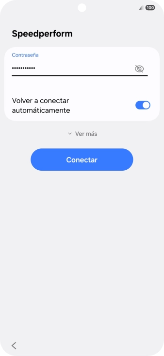Introduce la contraseña de la red wifi y pulsa Conectar. Introduce la contraseña de la red wifi y pulsa Conectar.