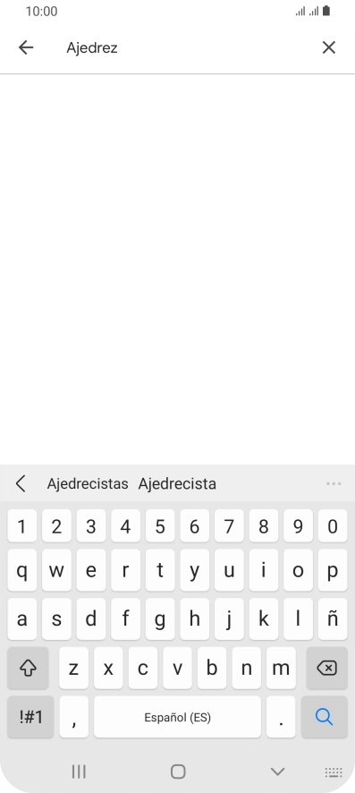 Introduce el nombre del tema o de la app y pulsa el icono de búsqueda. Introduce el nombre del tema o de la app y pulsa el icono de búsqueda.