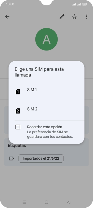 Pulsa la tarjeta SIM deseada. Pulsa la tarjeta SIM deseada.