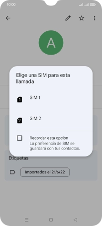 Pulsa la tarjeta SIM deseada. Pulsa la tarjeta SIM deseada.