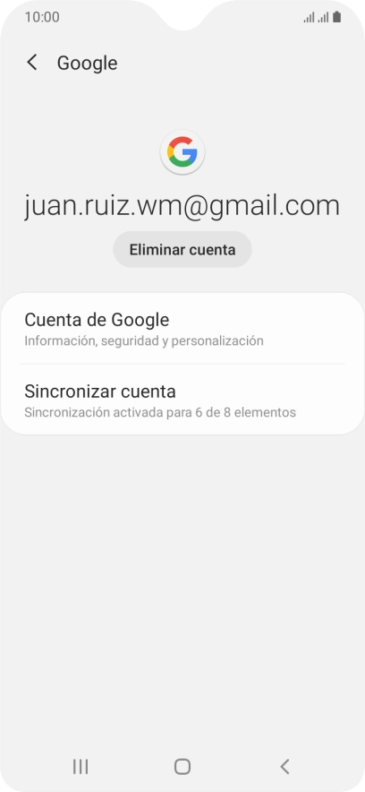 Pulsa Sincronizar cuenta. Pulsa Sincronizar cuenta.