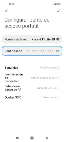 Pulsa Nombre de la red e introduce el nombre deseado de la conexión wifi Pulsa Nombre de la red e introduce el nombre deseado de la conexión wifi