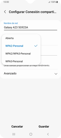 Pulsa WPA3-Personal para proteger la conexión wifi con una contraseña. Pulsa WPA3-Personal para proteger la conexión wifi con una contraseña.