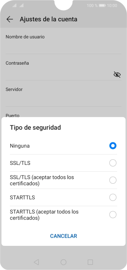 Pulsa Ninguna para desactivar la función. Pulsa Ninguna para desactivar la función.
