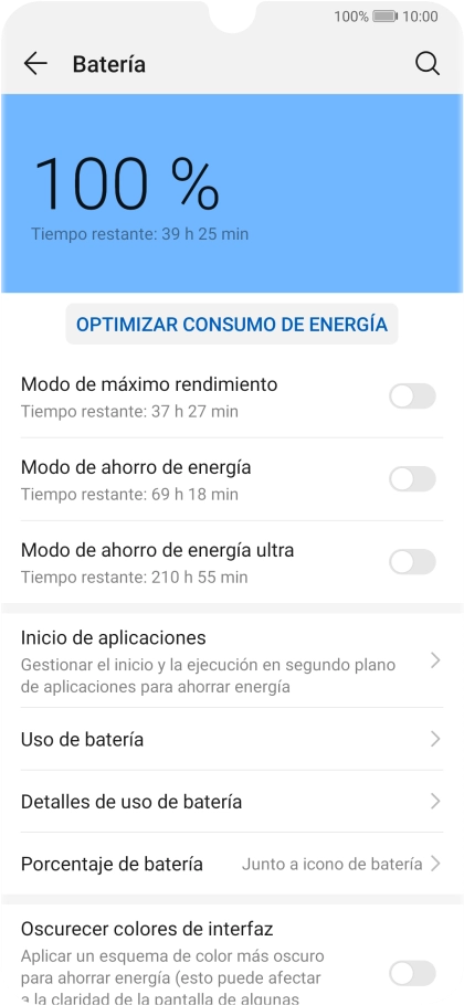 Pulsa el indicador junto al ajuste deseado para activar la función. Pulsa el indicador junto al ajuste deseado para activar la función.