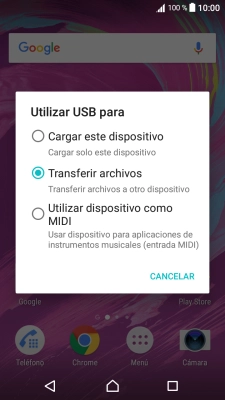 Pulsa Transferir archivos. Pulsa Transferir archivos.