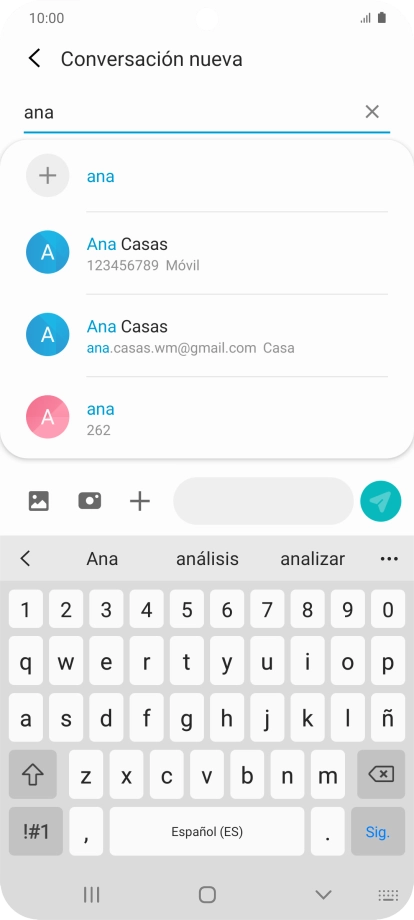 Pulsa el contacto deseado. Pulsa el contacto deseado.