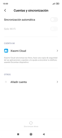 Pulsa Añadir cuenta. Pulsa Añadir cuenta.