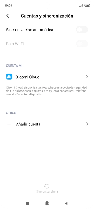 Pulsa Añadir cuenta. Pulsa Añadir cuenta.