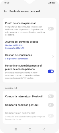 Pulsa Ajustes de punto de acceso. Pulsa Ajustes de punto de acceso.