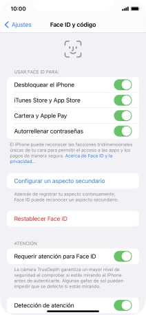 Pulsa el indicador junto a los ajustes deseados para activarlos o desactivarlos. Pulsa el indicador junto a los ajustes deseados para activarlos o desactivarlos.