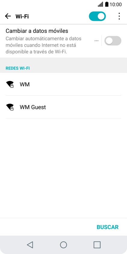 Pulsa la red wifi deseada. Pulsa la red wifi deseada.