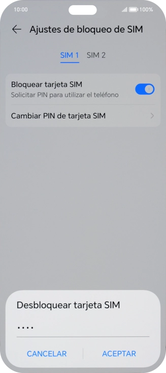 Introduce tu código PIN y pulsa ACEPTAR. Introduce tu código PIN y pulsa ACEPTAR.