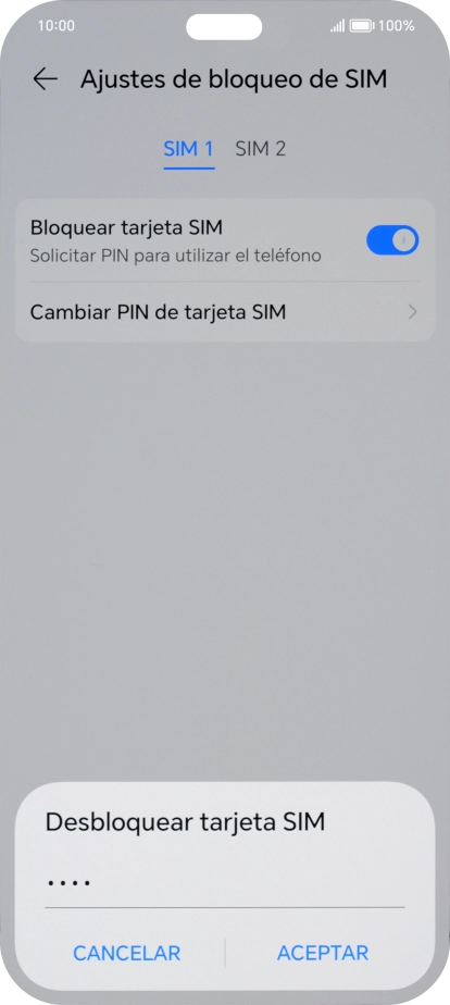 Introduce tu código PIN y pulsa ACEPTAR. Introduce tu código PIN y pulsa ACEPTAR.