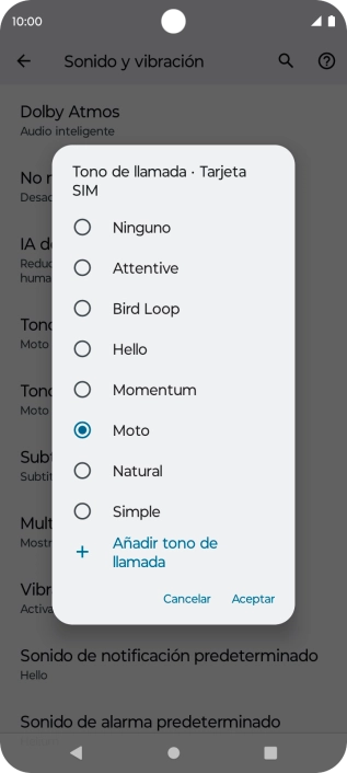 Pulsa los timbres de llamada deseados para escucharlos. Pulsa los timbres de llamada deseados para escucharlos.