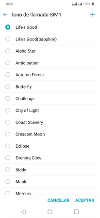 Pulsa el icono de añadir timbre de llamada. Pulsa el icono de añadir timbre de llamada.
