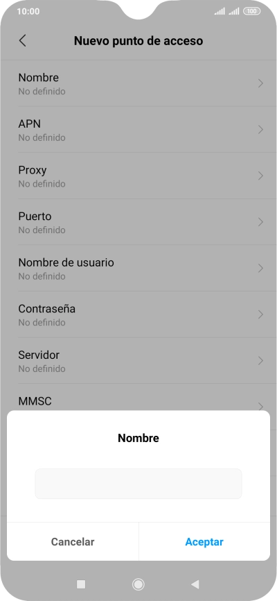 Introduce Vodafone Internet y pulsa Aceptar. Introduce Vodafone Internet y pulsa Aceptar.