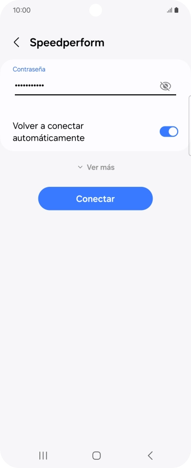 Introduce la contraseña de la red wifi y pulsa Conectar. Introduce la contraseña de la red wifi y pulsa Conectar.