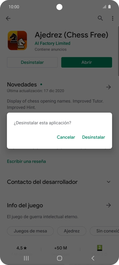 Pulsa Desinstalar. Pulsa Desinstalar.