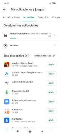 Pulsa la app deseada. Pulsa la app deseada.