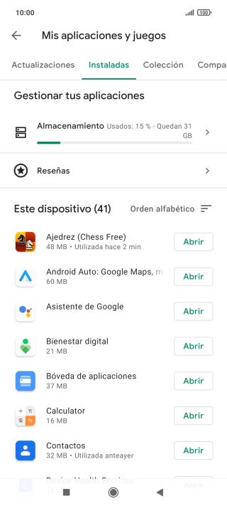 Pulsa la app deseada. Pulsa la app deseada.
