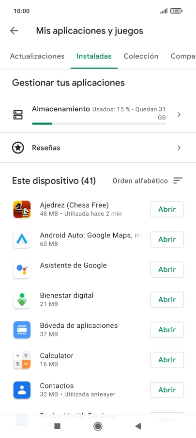 Pulsa la app deseada. Pulsa la app deseada.
