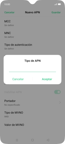 Introduce default y pulsa Aceptar. Introduce default y pulsa Aceptar.