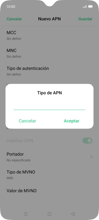 Introduce default y pulsa Aceptar. Introduce default y pulsa Aceptar.