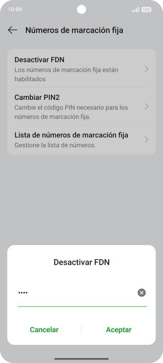 Introduce el código PIN2 y pulsa Aceptar. Introduce el código PIN2 y pulsa Aceptar.