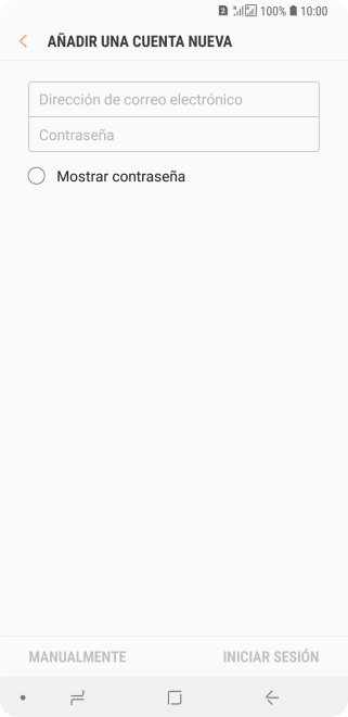 Pulsa Dirección de correo electrónico e introduce tu dirección de correo electrónico. Pulsa Dirección de correo electrónico e introduce tu dirección de correo electrónico.