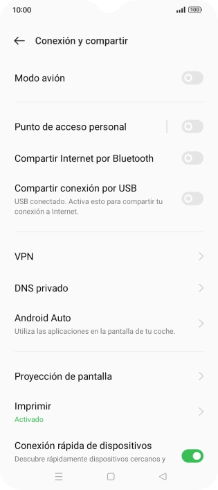 Pulsa Punto de acceso personal. Pulsa Punto de acceso personal.