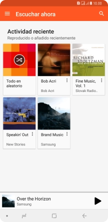 Desliza el dedo hacia la derecha desde la parte izquierda de la pantalla. Desliza el dedo hacia la derecha desde la parte izquierda de la pantalla.
