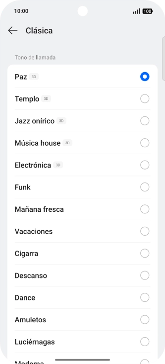 Pulsa los timbres de llamada deseados para escucharlos. Pulsa los timbres de llamada deseados para escucharlos.