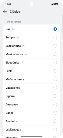 Pulsa los timbres de llamada deseados para escucharlos. Pulsa los timbres de llamada deseados para escucharlos.