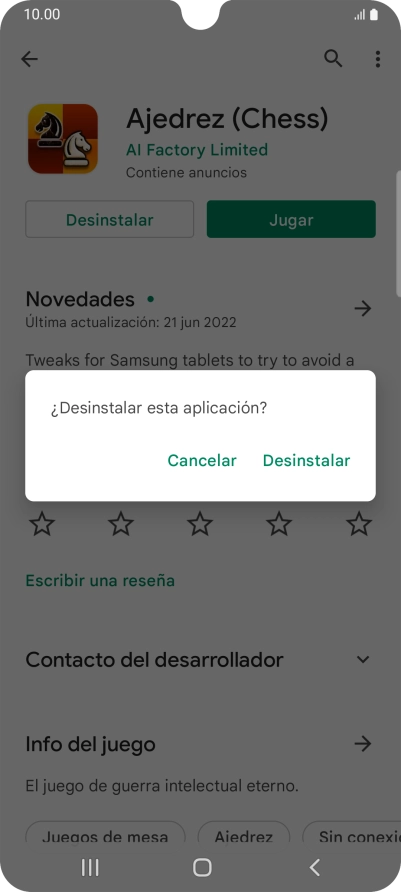 Pulsa Desinstalar. Pulsa Desinstalar.