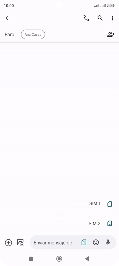 Pulsa la tarjeta SIM deseada. Pulsa la tarjeta SIM deseada.