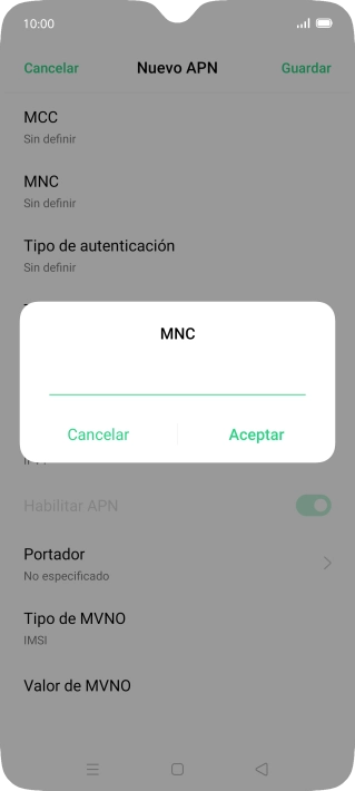 Introduce 01 y pulsa Aceptar. Introduce 01 y pulsa Aceptar.