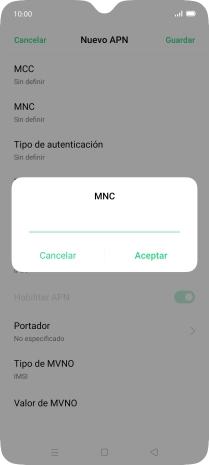 Introduce 01 y pulsa Aceptar. Introduce 01 y pulsa Aceptar.