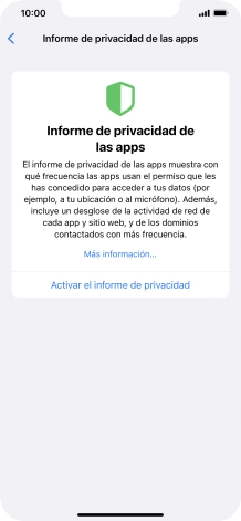 Pulsa Activar el informe de privacidad para activar la función. Pulsa Activar el informe de privacidad para activar la función.